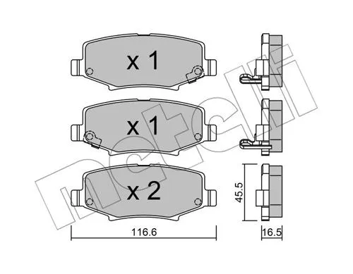 Brake Pad Set, disc brake (22-0863-1)
