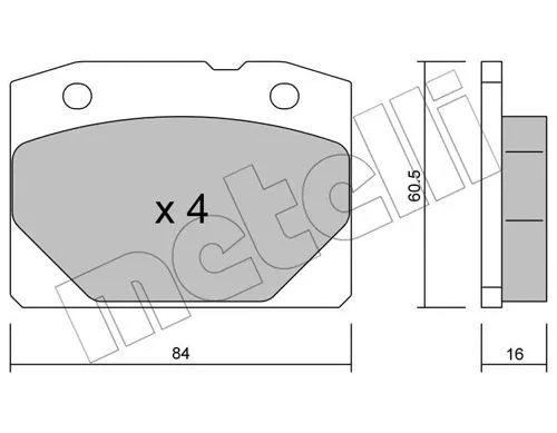 Brake Pad Set, disc brake (22-0007-0)