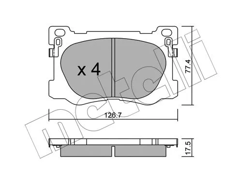 Brake Pad Set, disc brake (22-1093-0)