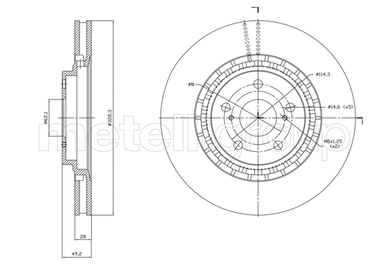 Brake Disc (23-1825C)