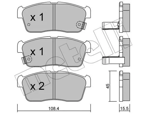 Brake Pad Set, disc brake (22-0415-0)
