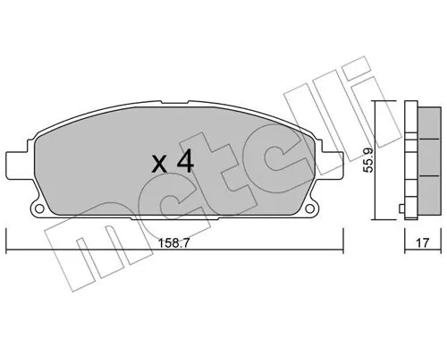 Brake Pad Set, disc brake (22-0406-0)