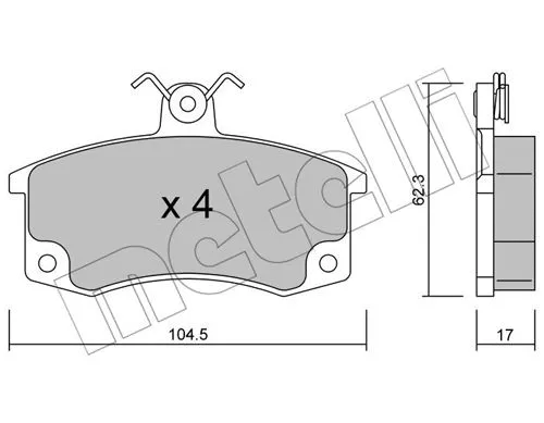 Brake Pad Set, disc brake (22-0062-0)