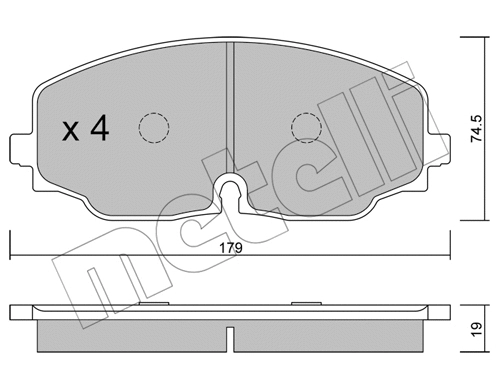 Brake Pad Set, disc brake (22-1171-0)