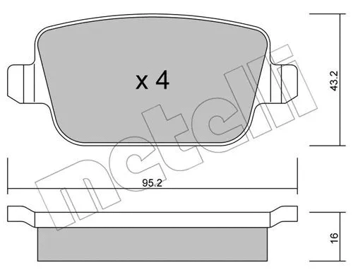 Brake Pad Set, disc brake (22-0780-0)