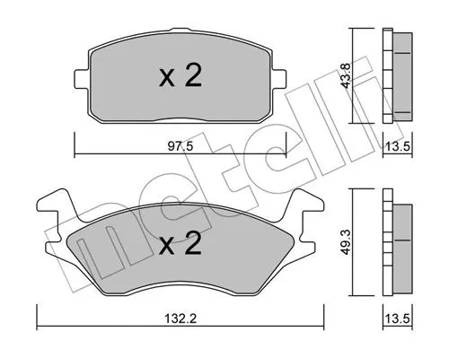 Brake Pad Set, disc brake (22-0234-0)