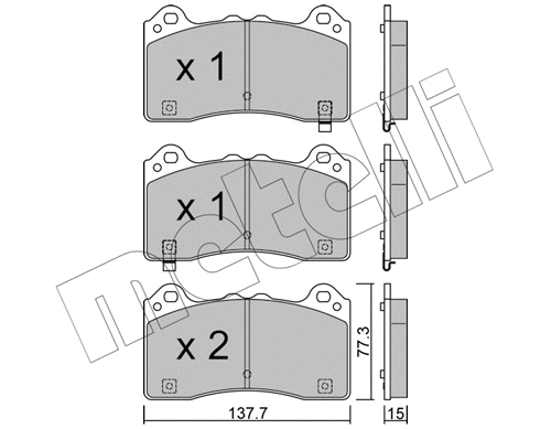 Brake Pad Set, disc brake (22-1220-0)