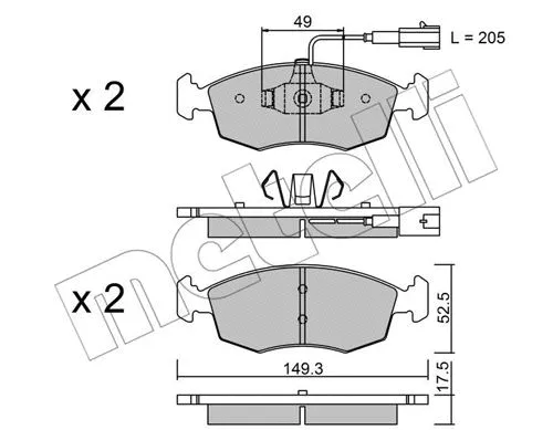 Brake Pad Set, disc brake (22-0274-4)