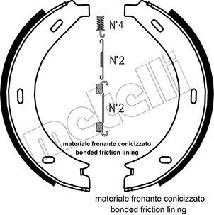 Brake Shoe Set, parking brake (53-0236K)