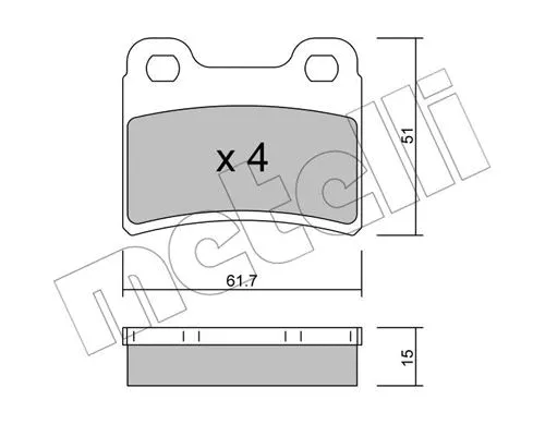 Brake Pad Set, disc brake (22-0535-0)