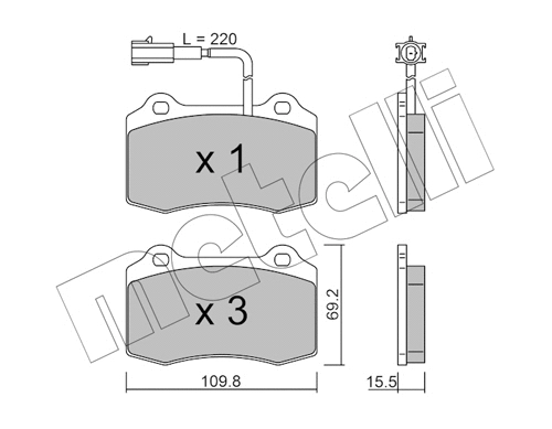 Brake Pad Set, disc brake (22-0251-7)