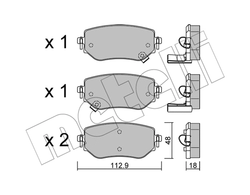 Brake Pad Set, disc brake (22-1192-0)