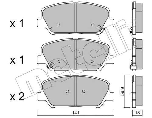 Brake Pad Set, disc brake (22-0997-0)