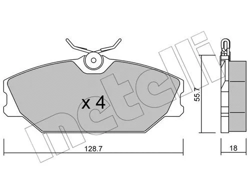 Brake Pad Set, disc brake (22-0142-2)