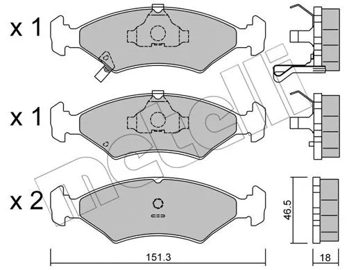 Brake Pad Set, disc brake (22-0127-0)