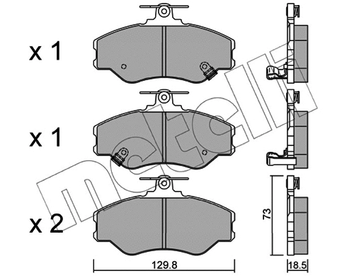 Brake Pad Set, disc brake (22-0366-0)