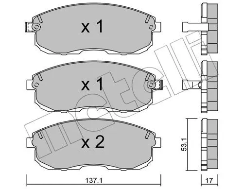 Brake Pad Set, disc brake (22-0404-0)