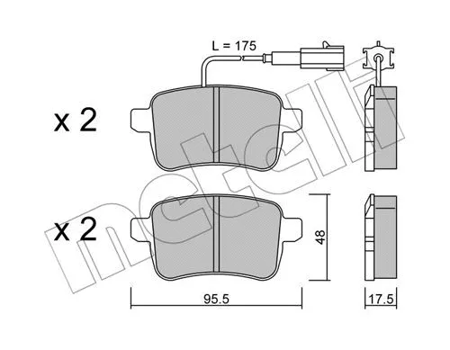 Brake Pad Set, disc brake (22-0895-0)
