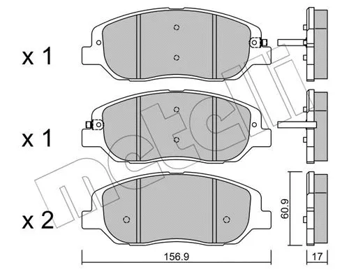 Brake Pad Set, disc brake (22-1031-0)