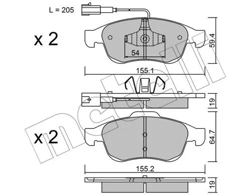 Brake Pad Set, disc brake (22-0817-1)