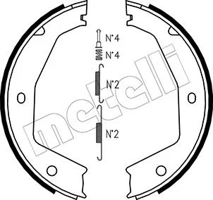 Brake Shoe Set, parking brake (53-0197K)