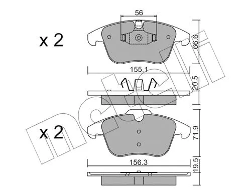 Brake Pad Set, disc brake (22-0675-6)