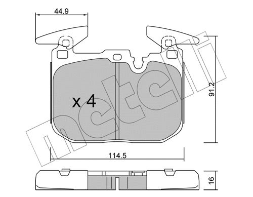 Brake Pad Set, disc brake (22-1015-3)