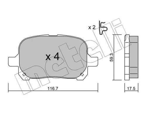 Brake Pad Set, disc brake (22-0429-0)