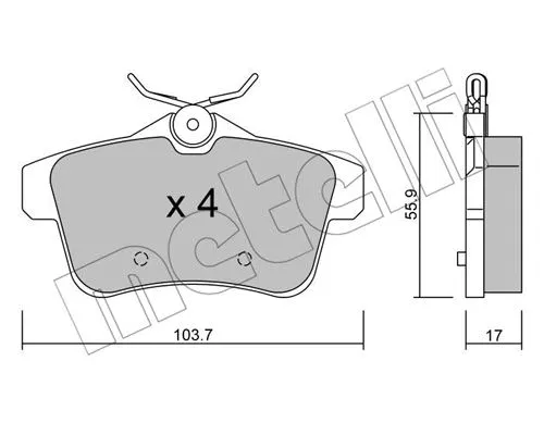 Brake Pad Set, disc brake (22-0855-0)