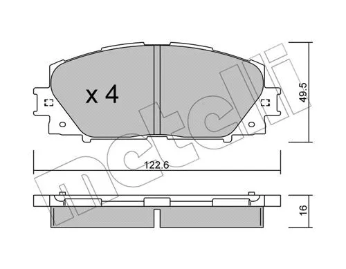 Brake Pad Set, disc brake (22-0745-1)