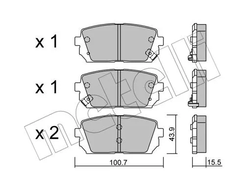 Brake Pad Set, disc brake (22-0784-0)