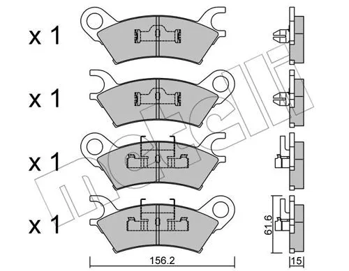 Brake Pad Set, disc brake (22-0469-0)