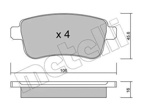 Brake Pad Set, disc brake (22-0818-0)