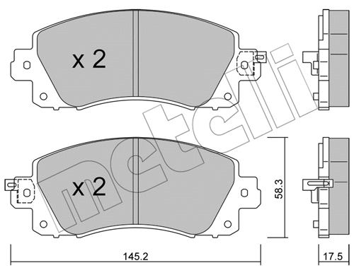 Brake Pad Set, disc brake (22-1161-0)