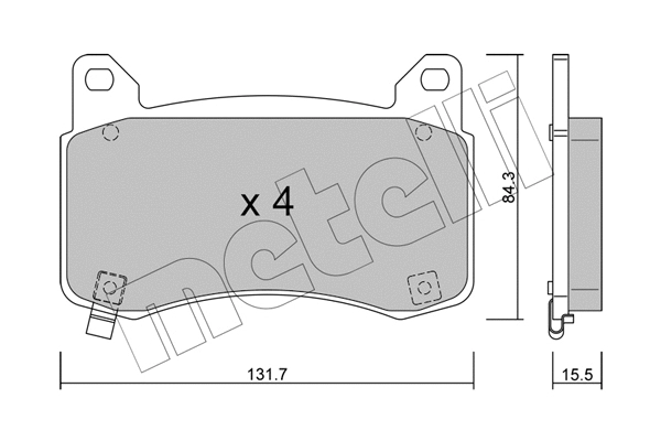 Brake Pad Set, disc brake (22-1333-0)