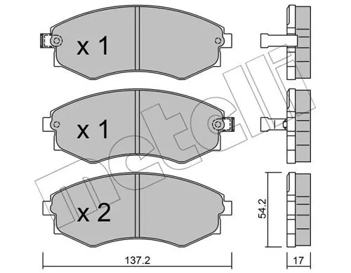 Brake Pad Set, disc brake (22-0188-0)