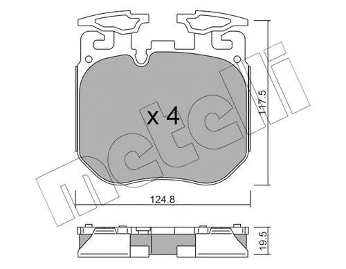 Brake Pad Set, disc brake (22-1147-0)