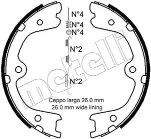 Brake Shoe Set, parking brake (53-0298K)