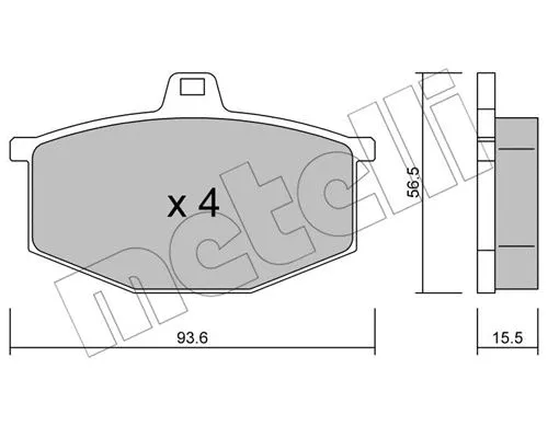 Brake Pad Set, disc brake (22-0012-0)