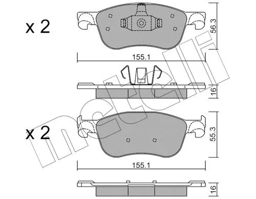 Brake Pad Set, disc brake (22-1142-0)