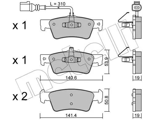 Brake Pad Set, disc brake (22-0661-1)