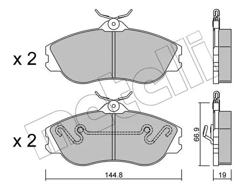 Brake Pad Set, disc brake (22-0663-0)