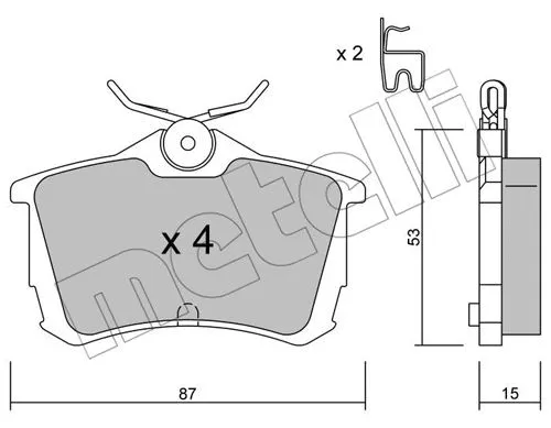 Brake Pad Set, disc brake (22-0465-0)