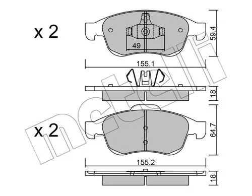 Brake Pad Set, disc brake (22-0817-0)
