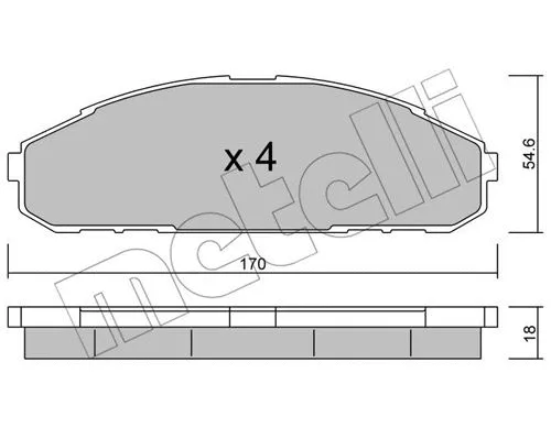 Brake Pad Set, disc brake (22-0495-0)