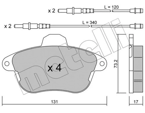Brake Pad Set, disc brake (22-0184-0)