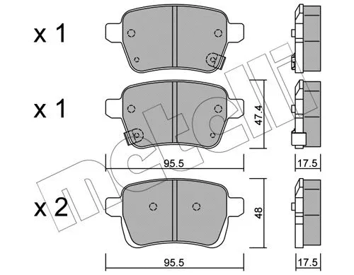 Brake Pad Set, disc brake (22-1012-0)