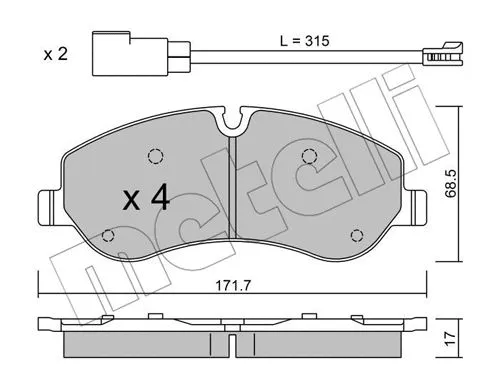 Brake Pad Set, disc brake (22-0990-0)