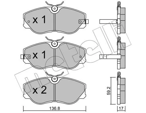 Brake Pad Set, disc brake (22-0491-0)