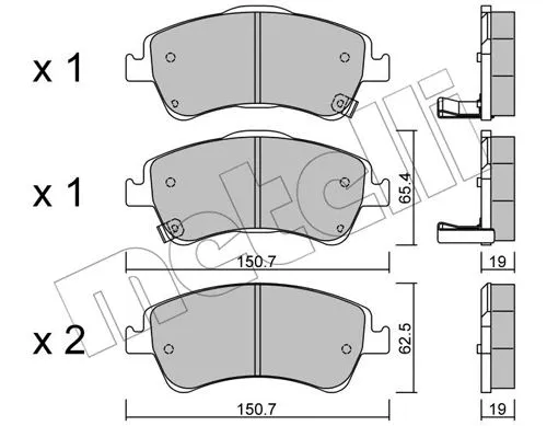 Brake Pad Set, disc brake (22-0795-0)